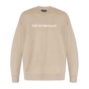 Sweatshirt met logo Emporio Armani , Gray , Heren