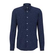 Elegant Slim-Fit Overhemd met Kentkraag Hugo Boss , Blue , Heren