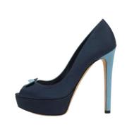 Pre-owned Fabric heels Dior Vintage , Blue , Dames