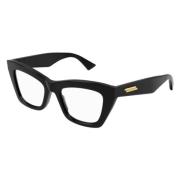 Stijlvolle Cat-Eye Optische Bril Bottega Veneta , Black , Unisex