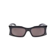 Zwarte rechthoekige zonnebril met verborgen scharnieren Balenciaga , B...