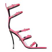 Luxe Roze Pin-Point Sandalen Versace , Pink , Dames