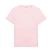 Roze Crewneck T-shirt met Geborduurde Pony Polo Ralph Lauren , Pink , ...