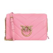 Classic Love Bag Click in Gewatteerd Chevron Pinko , Pink , Dames