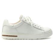 Witte Leren Sneakers met Verwijderbaar Kurk-Latex Voetbed Birkenstock ...