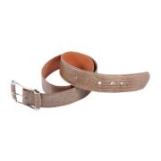 Taupe Kalfsleren Riem Tod's , Beige , Dames