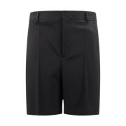 Bermuda Shorts van Virgin Wool Valentino , Black , Heren