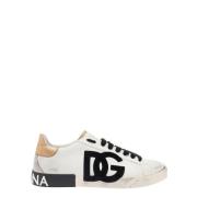 Witte Portofino Lage Sneakers Dolce & Gabbana , White , Heren
