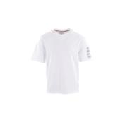 Witte T-shirts en Polos met 4bar Mouwdetail Thom Browne , White , Here...