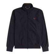 Sportieve Nylon Jas met Handtekening Detail Fred Perry , Blue , Heren