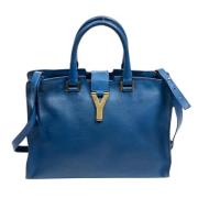 Pre-owned Leather shoulder-bags Yves Saint Laurent Vintage , Blue , Da...