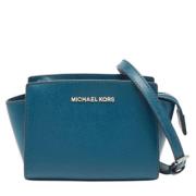 Pre-owned Leather shoulder-bags Michael Kors Pre-owned , Blue , Dames