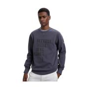 Heren Sweatshirt van Gerecycled Katoen Ecoalf , Gray , Heren