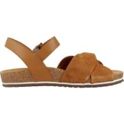 Comfortabele platte sandalen voor vrouwen Geox , Brown , Dames