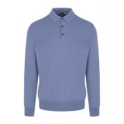 Gemello-P Gebreid Poloshirt Hugo Boss , Blue , Heren