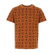 Bedrukt katoenen T-shirt MCM , Orange , Heren