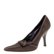 Pre-owned Leather heels Prada Vintage , Brown , Dames