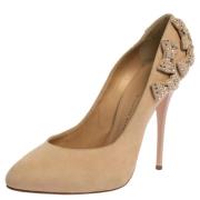 Pre-owned Suede heels Giuseppe Zanotti Pre-owned , Beige , Dames