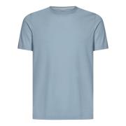 Heldere Blauwe Geribbelde T-shirts en Polos Malo , Blue , Heren