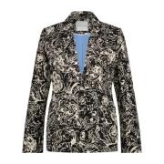 Witte Acapulco Print Blazer Fabienne Chapot , Black , Dames