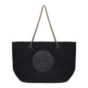 Ella Logo-Patch Tas Tory Burch , Black , Dames