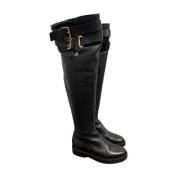 Pre-owned Leather boots Valentino Vintage , Black , Dames