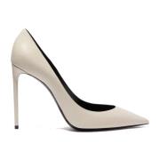 Leren Pumps Saint Laurent , Beige , Dames