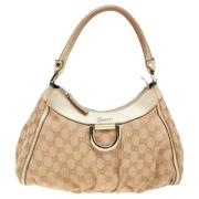 Pre-owned Canvas handbags Gucci Vintage , Beige , Dames