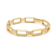 Men's Gold Link Bracelet Nialaya , Yellow , Heren