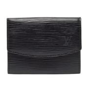 Pre-owned Leather wallets Louis Vuitton Vintage , Black , Dames