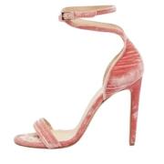 Pre-owned Velvet sandals Chloé Pre-owned , Pink , Dames