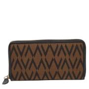 Pre-owned Canvas wallets Valentino Vintage , Brown , Dames