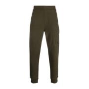Diagonaal verhoogde fleece cargo sweatpants C.p. Company , Green , Her...