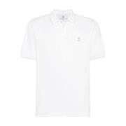 Logo Polo T-shirts Brunello Cucinelli , White , Heren