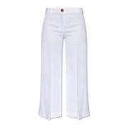 Plooivoorpantalon Moschino , White , Dames