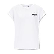 Katoenen T-shirt Balmain , White , Dames