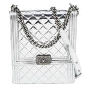 Pre-owned Leather chanel-bags Chanel Vintage , Gray , Dames