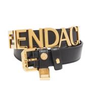 Pre-owned Leather belts Fendi Vintage , Black , Dames