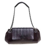 Pre-owned Leather chanel-bags Chanel Vintage , Brown , Dames