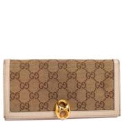 Pre-owned Canvas wallets Gucci Vintage , Beige , Dames