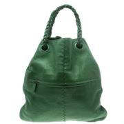 Pre-owned Leather totes Bottega Veneta Vintage , Green , Dames