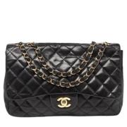 Pre-owned Leather chanel-bags Chanel Vintage , Black , Dames