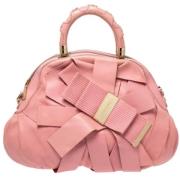 Pre-owned Leather handbags Versace Pre-owned , Pink , Dames