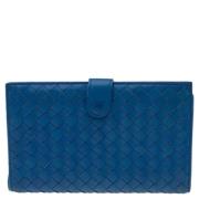 Pre-owned Leather wallets Bottega Veneta Vintage , Blue , Dames