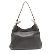 Pre-owned Leather gucci-bags Gucci Vintage , Gray , Dames