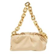 Pre-owned Leather shoulder-bags Bottega Veneta Vintage , Beige , Dames