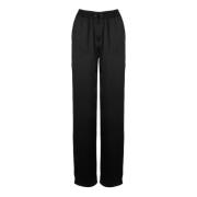 Wide Trousers Herno , Black , Dames