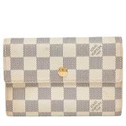 Pre-owned Coated canvas wallets Louis Vuitton Vintage , Gray , Dames