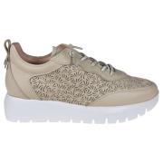 Beige Leren Cairo Sneaker Wonders , Beige , Dames