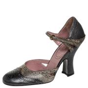 Pre-owned Leather heels Miu Miu Pre-owned , Gray , Dames